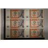 6-1987 PERU XF-UNC 50 INTIS BILLS ALL COLORIZED