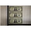 3-US $1 SILVER CERTIFICATE STAR NOTES: 2-1957