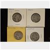 1934-D, 35-S, 36-S & 1939-D SILVER WASHINGTON