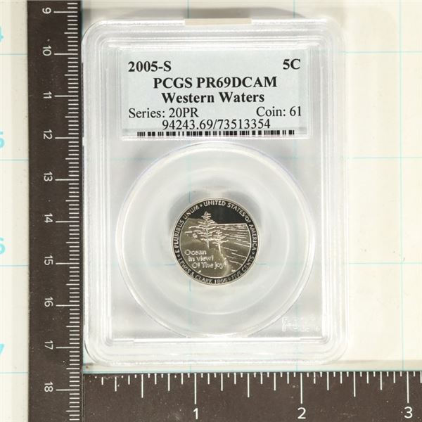 2005-S WESTERN WATERS NICKEL PCGS PR69 DCAM