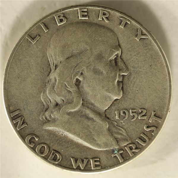 1952 SILVER FRANKLIN HALF DOLLAR