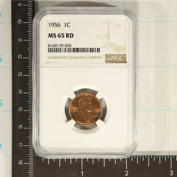 1956 LINCOLN WHEAT CENT NGC MS65RD