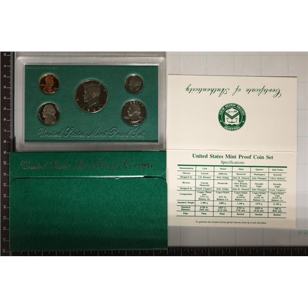 1994 US PROOF SET (WITH BOX) AND PAPERWORK