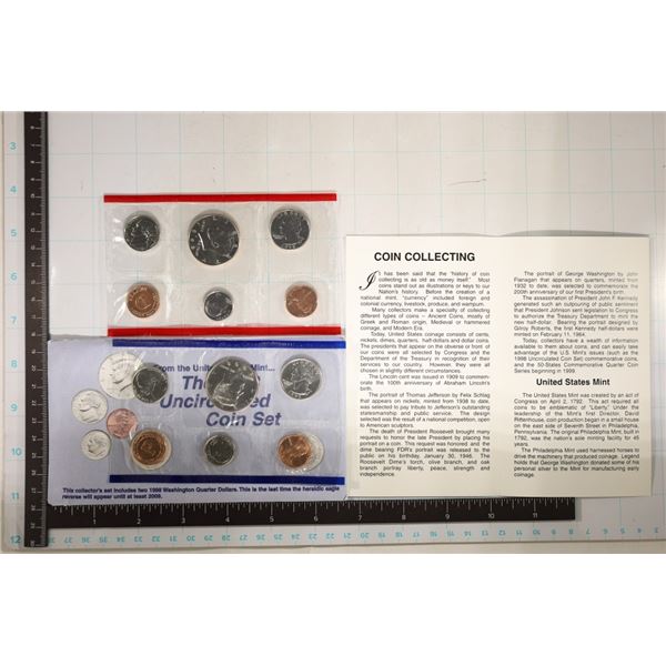 1998 US MINT SET (UNC) P/D (WITH ENVELOPE)