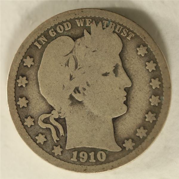 1910-D SILVER BARBER QUARTER