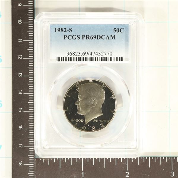 1982-S KENNEDY HALF DOLLAR PCGS PR69 DCAM