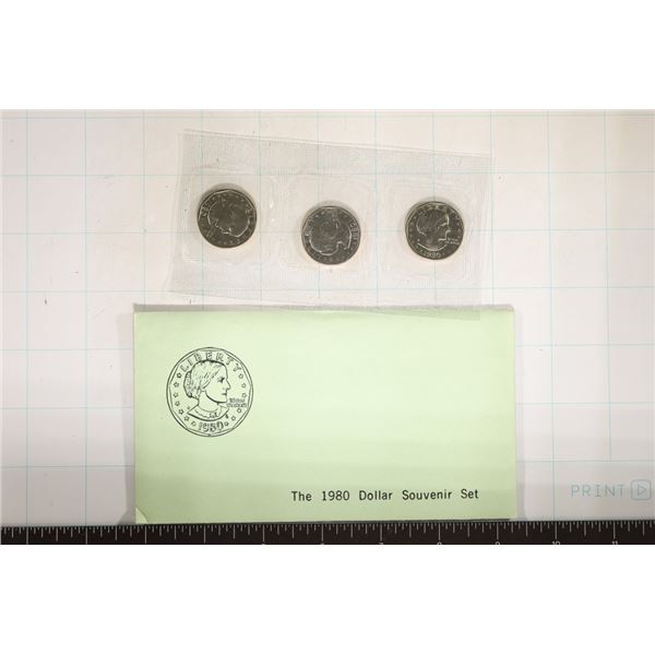 1980-P/D/S SBA DOLLAR SOUVENIR SET IN ENVELOPE