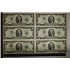 6-1976 CRISP UNC US $2 GREEN SEAL BILLS: 1