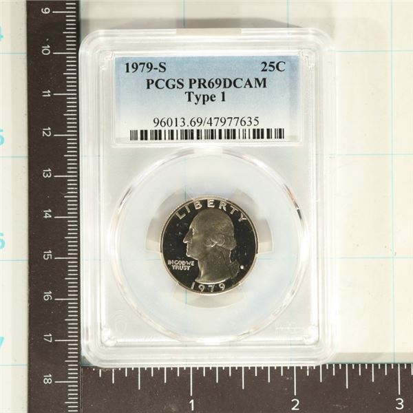 1979-S TYPE I WASHINGTON QUARTER PCGS PR69 DCAM