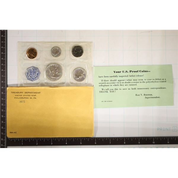 1959 US SILVER PROOF SET (WITH ENVELOPE) AND