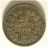 1848 NETHERLANDS SILVER 25 CENTS .0736 OZ. ASW