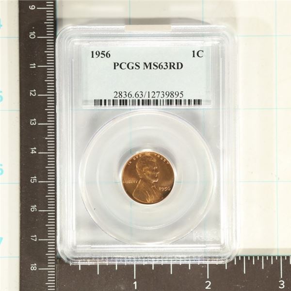 1956 LINCOLN WHEAT CENT PCGS MS63RD