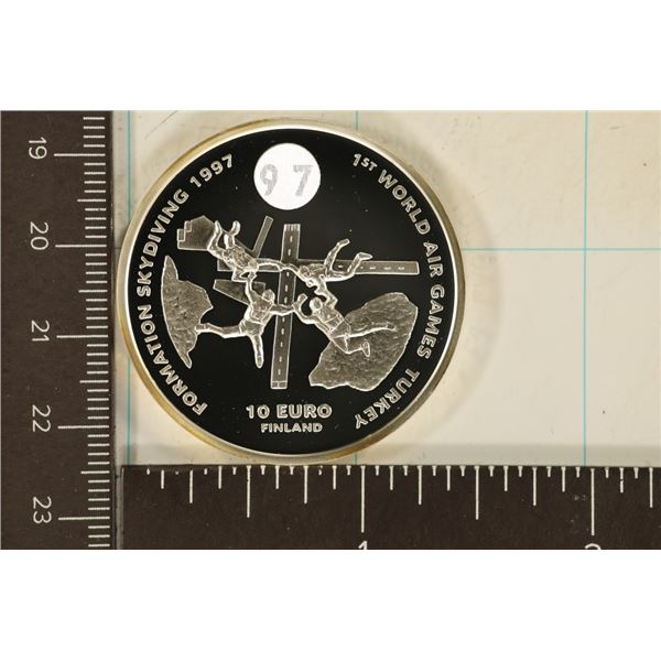 .87 TROY OZ .999 FINE SILVER PF ROUND "WORLD AIR