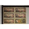 6-JAPANESE 10 SEN BILLS WELL CIRCULATED