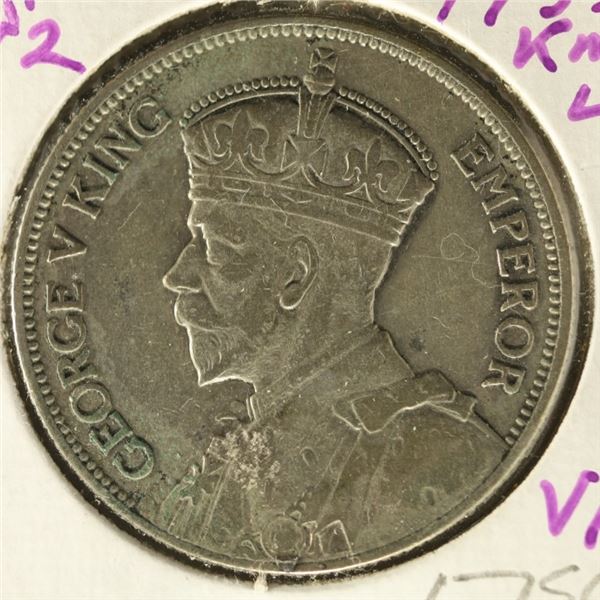 1933 NEW ZEALAND SILVER FLORIN .1818 OZ. ASW