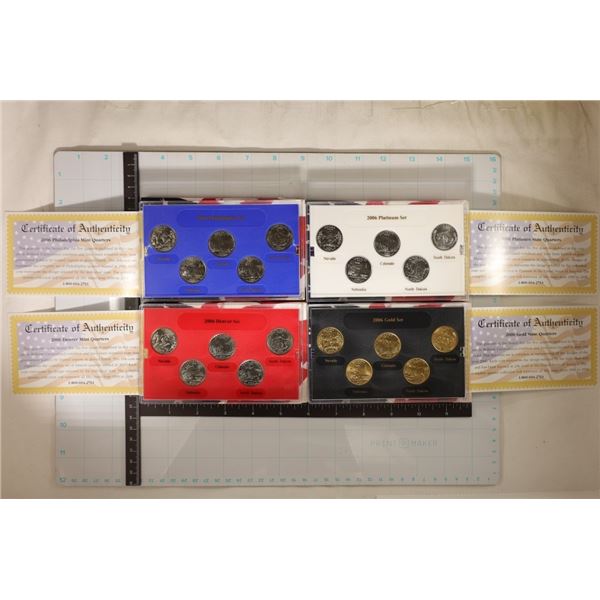 4-2006 US QUARTER SETS IN BOXES WITH CERTIFICATES