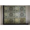 Image 2 : 6-ISRAEL 1958 ONE LIRA BANKNOTES ALL ARE