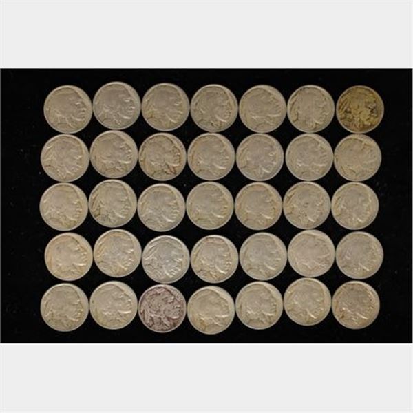 35-FULL DATE 1935-D BUFFALO NICKELS