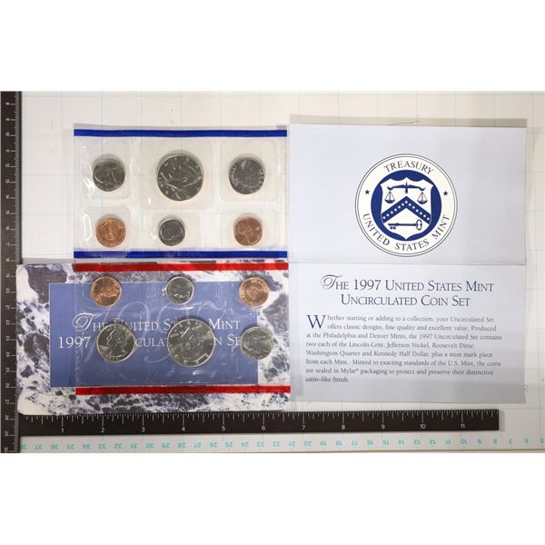 1997 US MINT SET (UNC) P/D (WITH ENVELOPE) AND