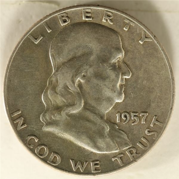 1957-D SILVER FRANKLIN HALF DOLLAR
