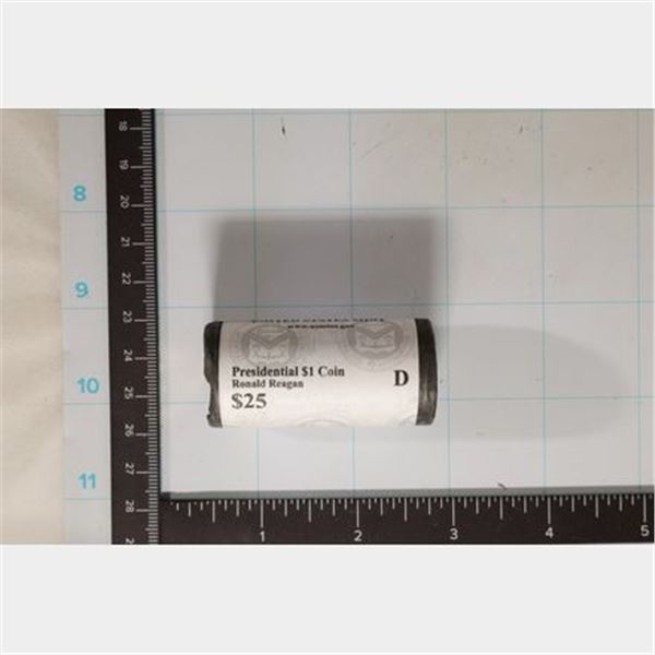2016-D SOLID DATE $25 ROLL OF "RONALD REAGAN" UNC