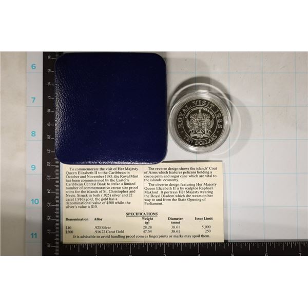 1985 STERLING SILVER ST. CHRISTOPHER & NEVIS