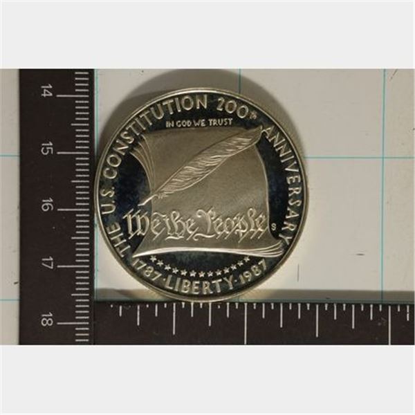 1987-S US PROOF SILVER CONSTITUTION $1