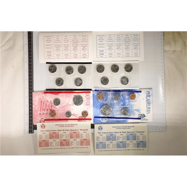 1999 US MINT SET (UNC) P/D (WITH ENVELOPES) AND