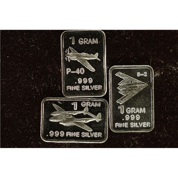 3-1 GRAM .999 FINCE SILVER PROOF AVIATION THEMED