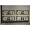 4-CRISP UNC $1 SILVER CERTIFICATES: 2-1957 &