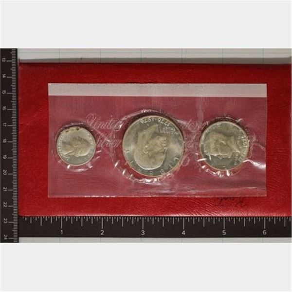 1976-S US BICENTENNIAL 3 COIN UNC SET IN ENVELOPE