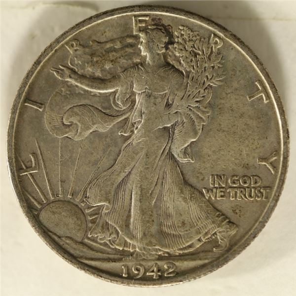 1942-S SILVER WALKING LIBERTY HALF DOLLAR