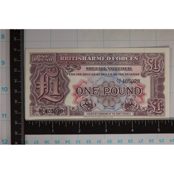 2ND SERIES BRITISH ARMED FORCES ONE POUND CU
