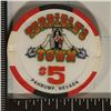 TERRIBLES TOWN $5 CASINO CHIP PAHRUMP, NEVADA