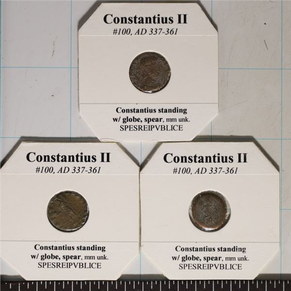 3-337-361 A.D. CONSTANTIUS II ROMAN ANCIENT COINS