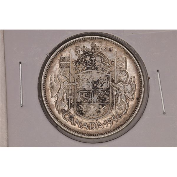 1956 CANADA SILVER 50 CENTS .3 OZ. ASW