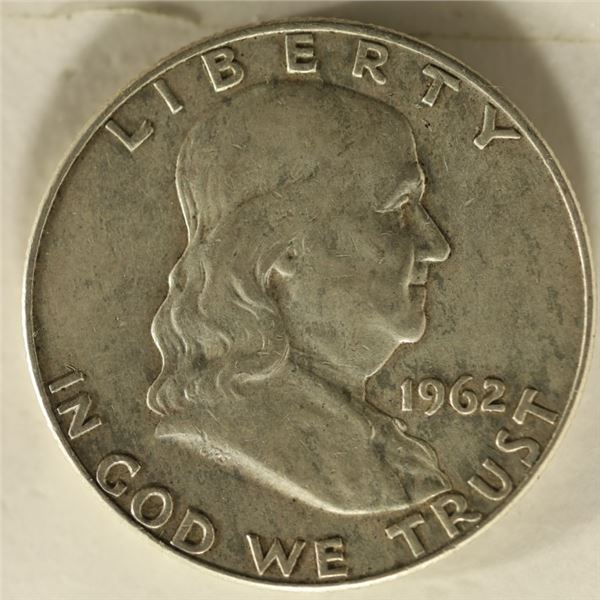 1962-D SILVER FRANKLIN HALF DOLLAR 90% SILVER