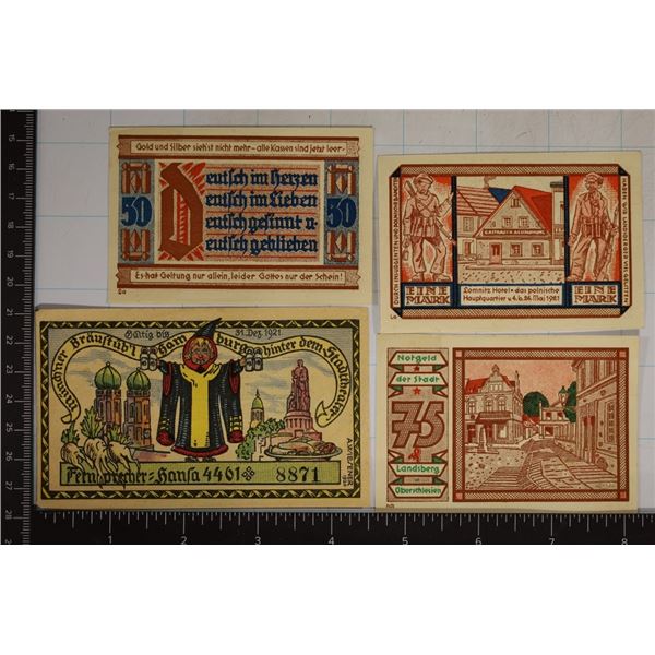 4-CRISP AU'S GERMAN NOTGELDS FROM 1921: