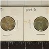 1944-D & 1945-D US/PHILIPINNES SILVER 20 CENTAVOS