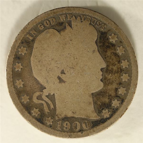 1900 SILVER BARBER QUARTER