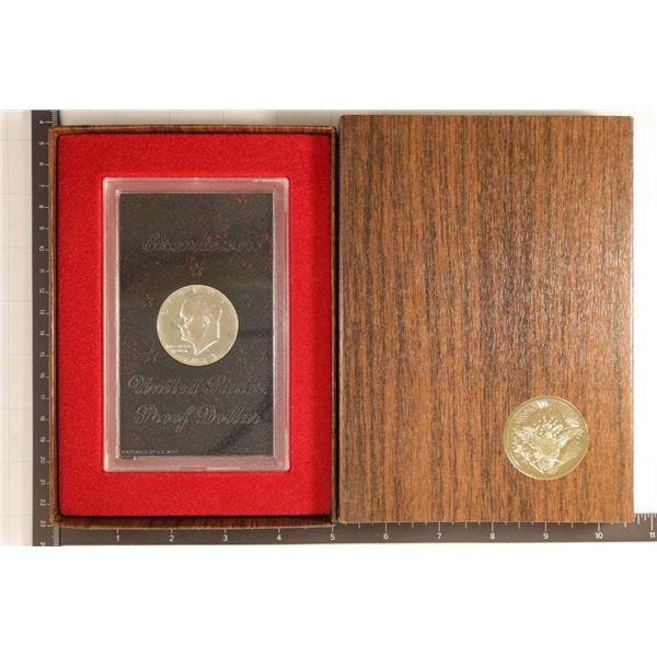 1973-S KEY DATE IKE SILVER DOLLAR (BROWN PACK)