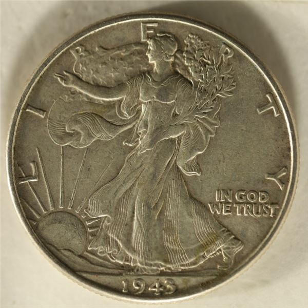 1943-P 90% SILVER WALKING LIBERTY HALF DOLLAR