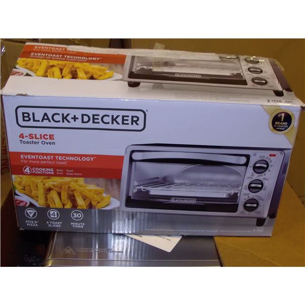 Black & Decker 4-Slice Toaster Oven - Silver/Black