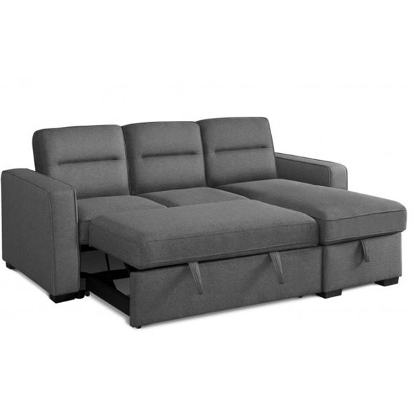 Brand New Sofa Bed D.Grey / Storage / Reversible /Click Clack Back