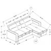Image 4 : Brand New Sofa Bed D.Grey / Storage / Reversible /Click Clack Back