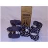 Image 1 : Box of 5 Fuzzy Slipper Socks- High Quality