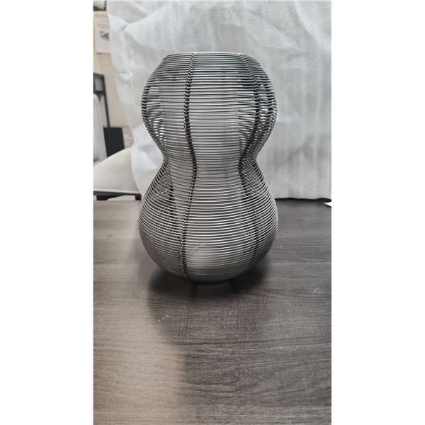 Wire hurricane lantern 11"H 8"D by Torry Tagus