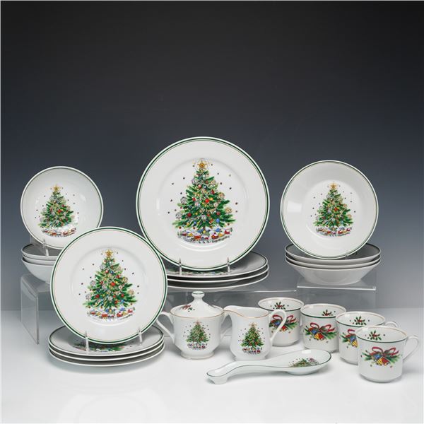 23pc Salem Porcelain China Christmas Eve Tableware Set