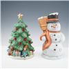Image 1 : 2pc Goebel Hummel Christmas Candle Votives, Christmas Tree and Snowman