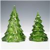 Image 1 : 2pc Fenton Glass Christmas Trees
